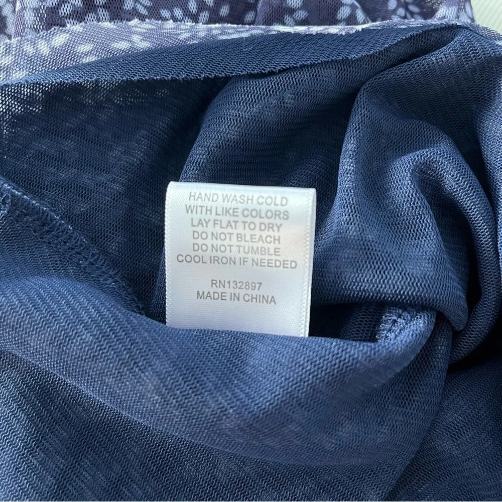Jane and Delancey blue print sleeveless top size XS